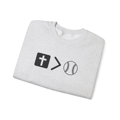Jesus is bigger than softball Unisex Heavy Blend™ Crewneck Sweatshirt