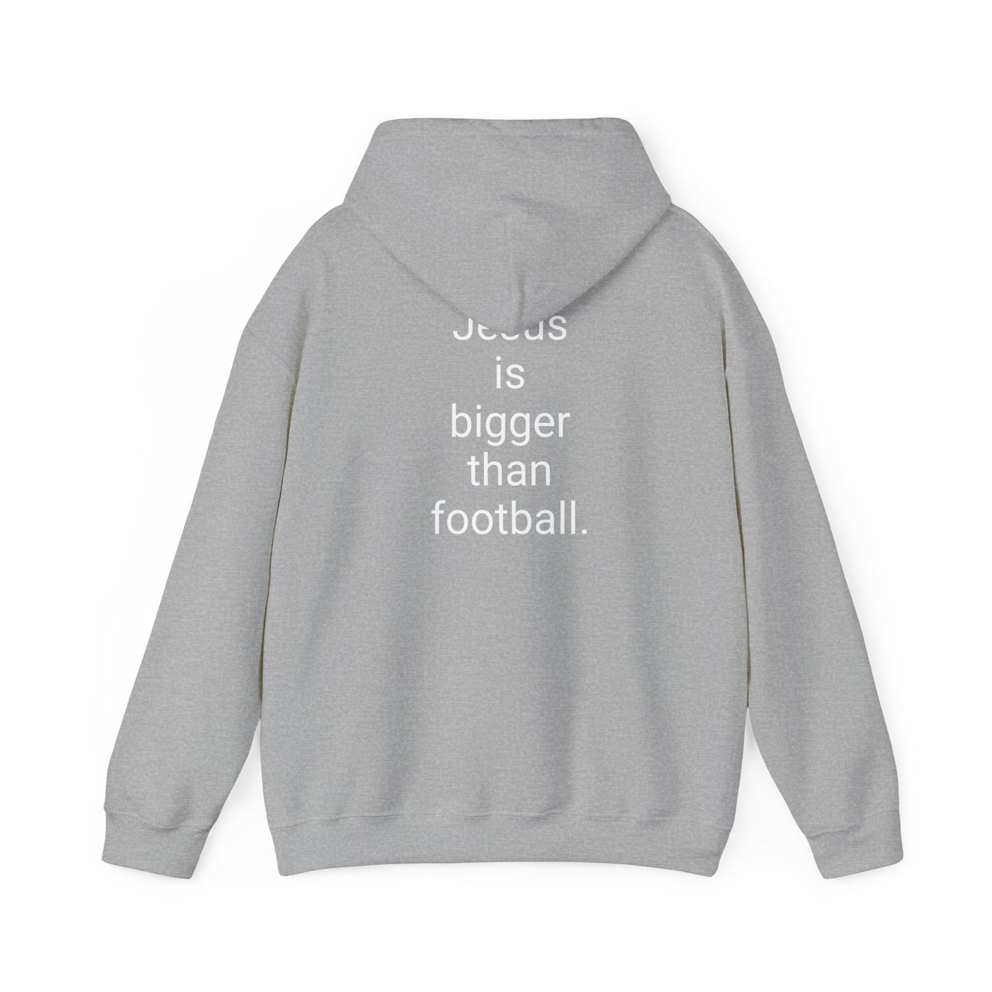 Jesus is bigger than football Unisex Heavy Blend™ Hooded Sweatshirt