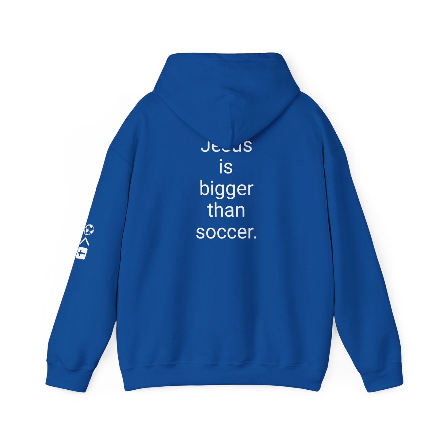 Jesus is bigger than soccer Unisex Heavy Blend™ Hooded Sweatshirt