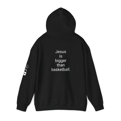 Jesus is bigger than basketball Unisex Heavy Blend™ Hooded Sweatshirt