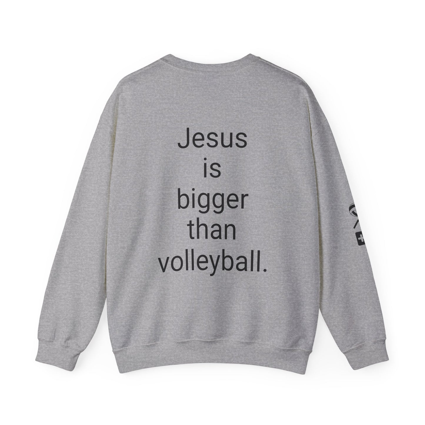 Jesus is bigger than volleyball Unisex Heavy Blend™ Crewneck Sweatshirt