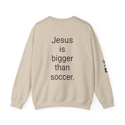 Jesus is bigger than soccer Unisex Heavy Blend™ Crewneck Sweatshirt