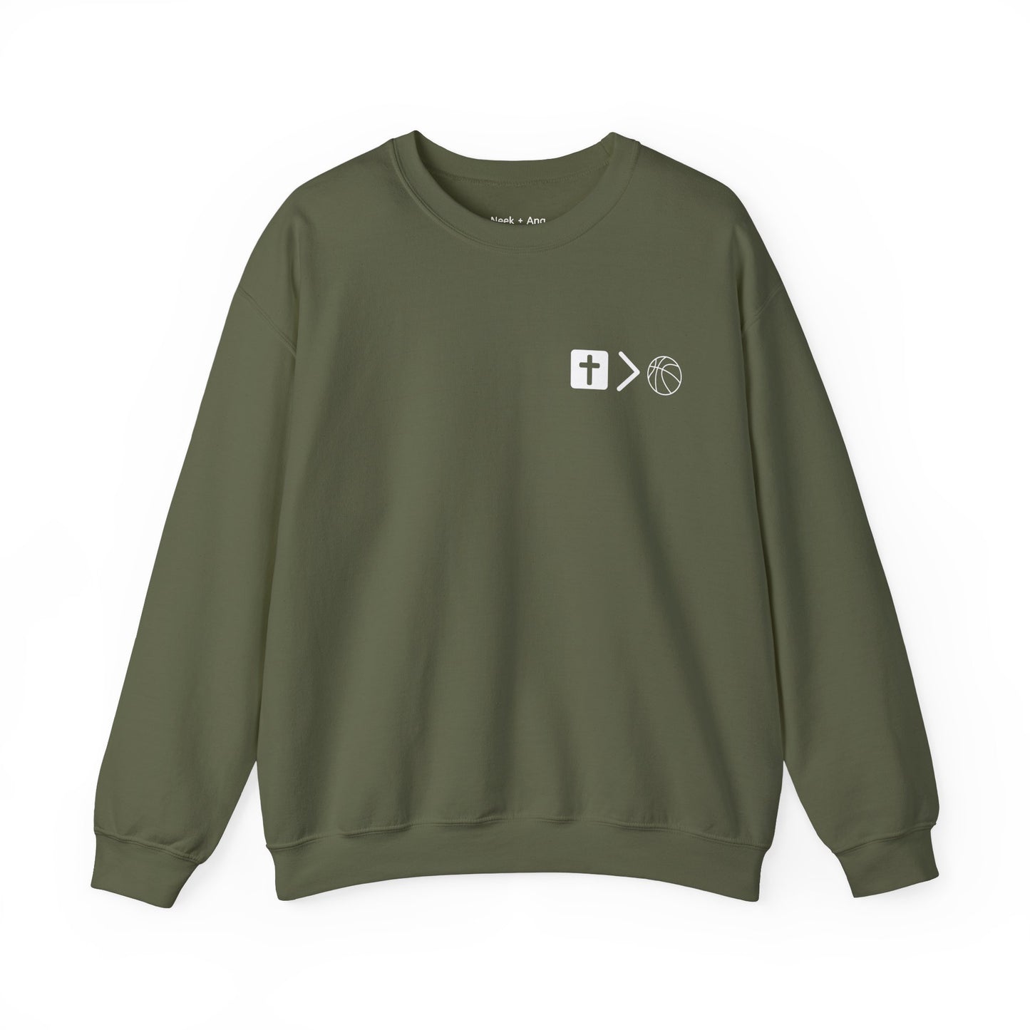 Jesus is bigger than Basketball Unisex Heavy Blend™ Crewneck Sweatshirt