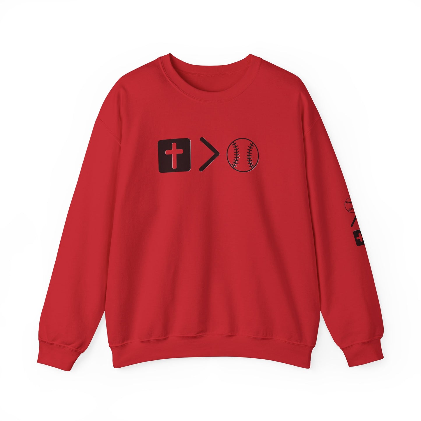 Jesus is bigger than softball Unisex Heavy Blend™ Crewneck Sweatshirt