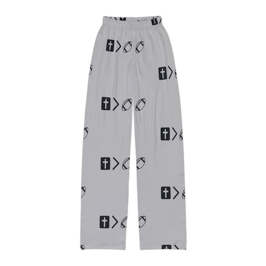 Jesus is bigger than football Kids Soft Pajama Pants