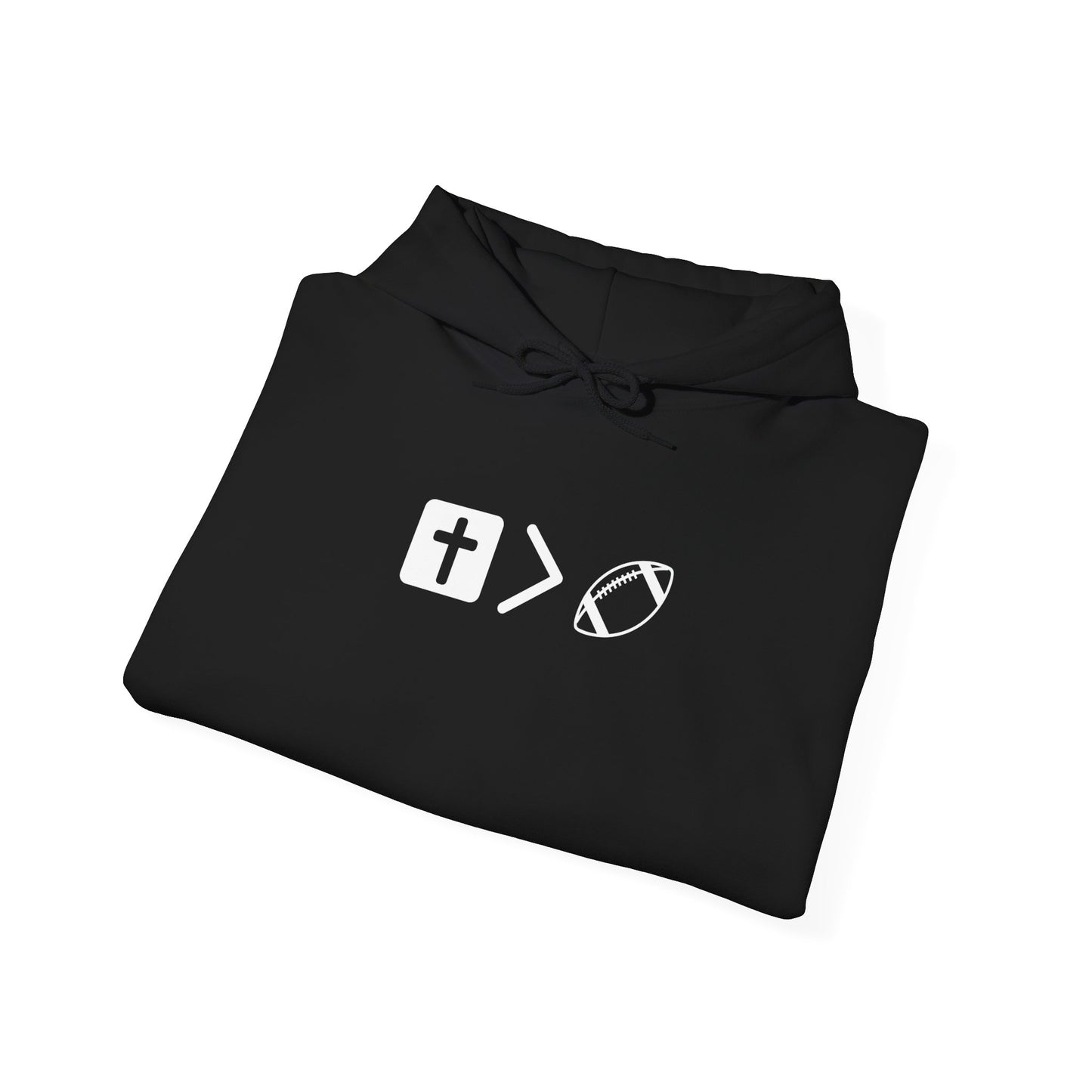 Jesus is bigger than football Unisex Heavy Blend™ Hooded Sweatshirt