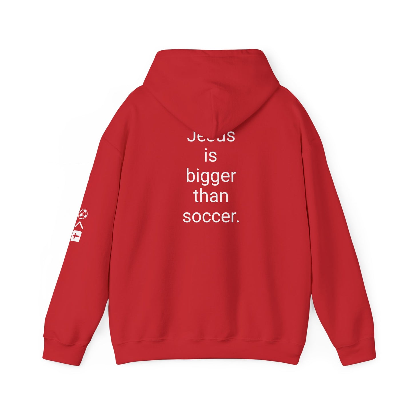 Jesus is bigger than soccer Unisex Heavy Blend™ Hooded Sweatshirt