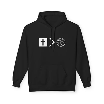 Jesus Is Bigger Than Basketball Hoodie - Pullover