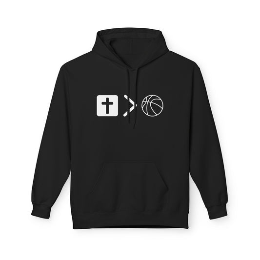 Jesus Is Bigger Than Basketball Hoodie - Pullover