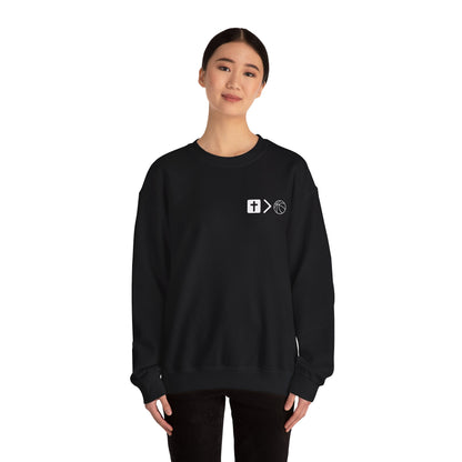 Jesus is bigger than Basketball Unisex Heavy Blend™ Crewneck Sweatshirt