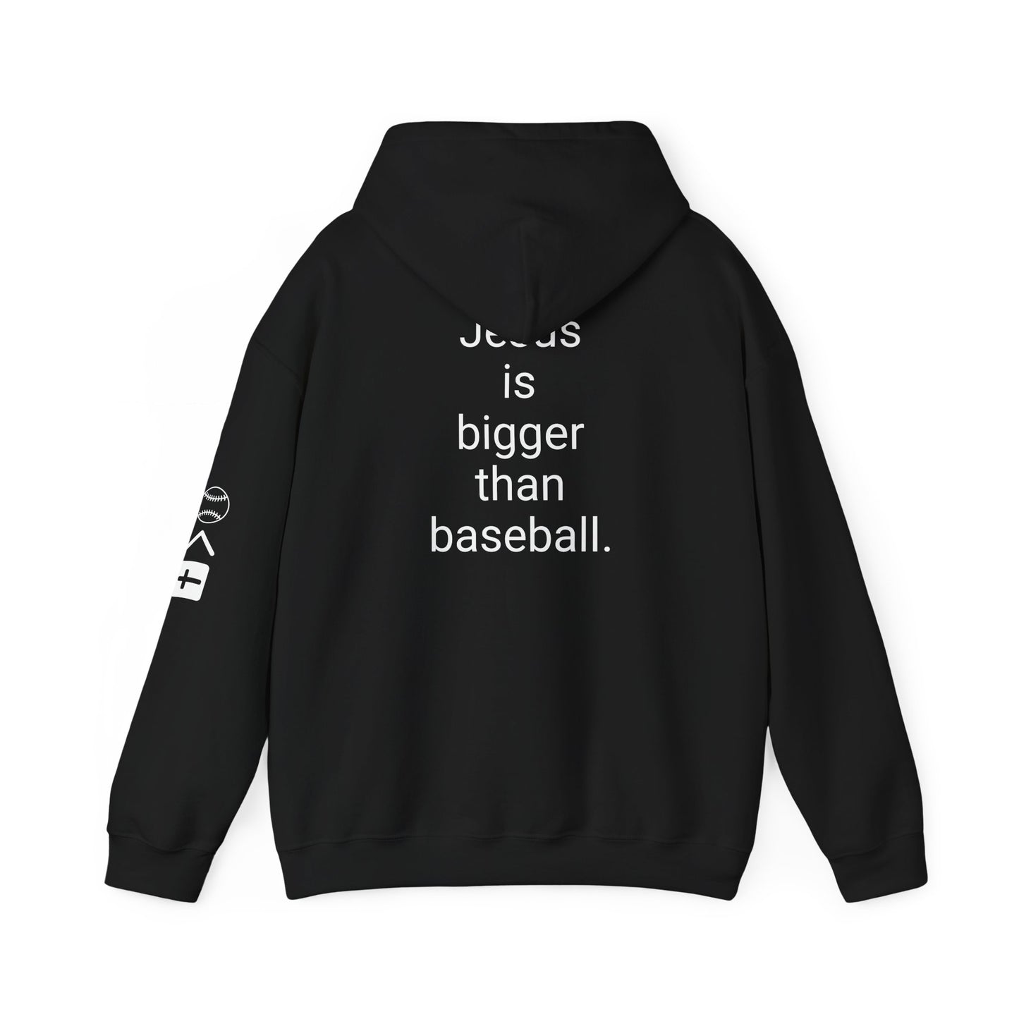 Jesus is bigger than baseball Unisex Heavy Blend™ Hooded Sweatshirt