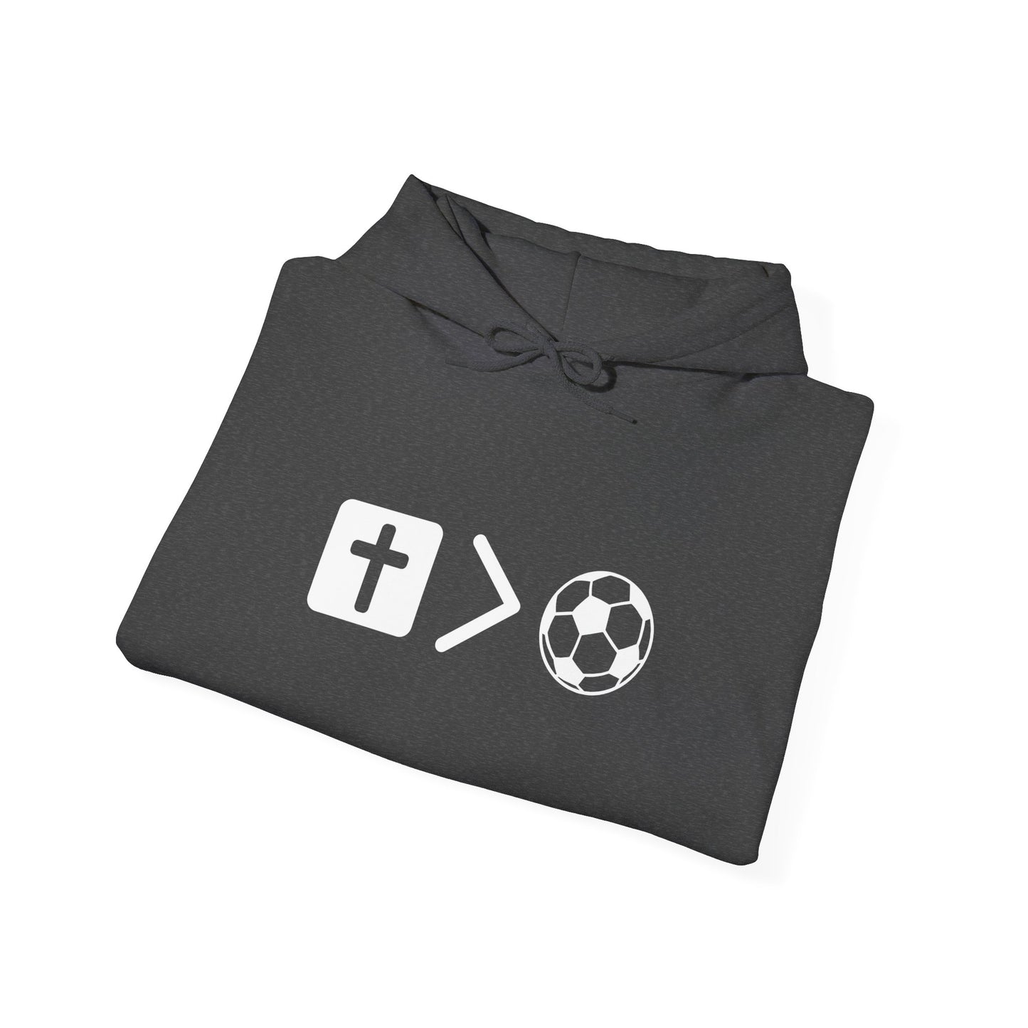 Jesus is bigger than soccer Unisex Heavy Blend™ Hooded Sweatshirt