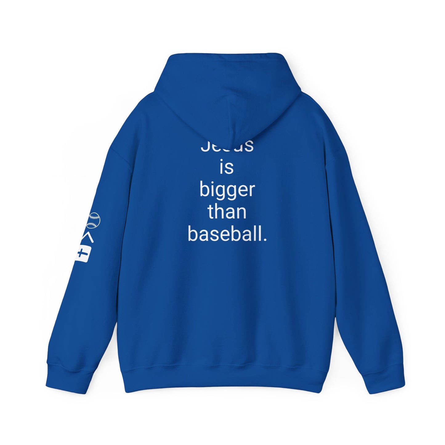Jesus is bigger than baseball Unisex Heavy Blend™ Hooded Sweatshirt