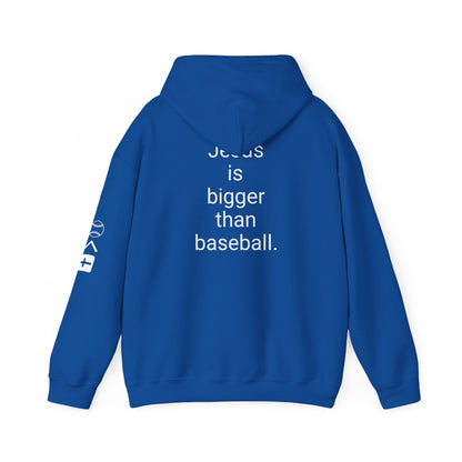Jesus is bigger than baseball Unisex Heavy Blend™ Hooded Sweatshirt