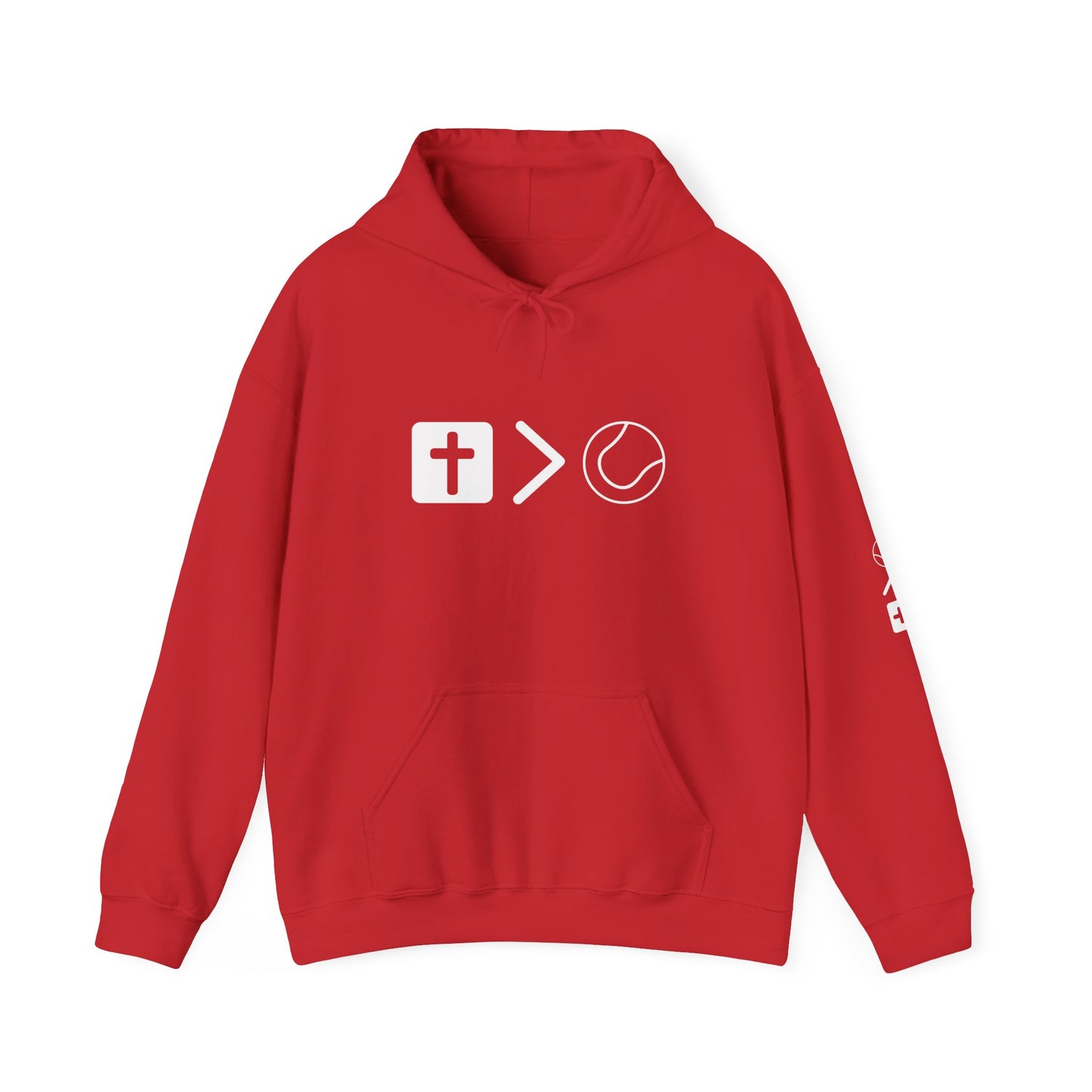 Jesus is bigger than tennis Unisex Heavy Blend™ Hooded Sweatshirt