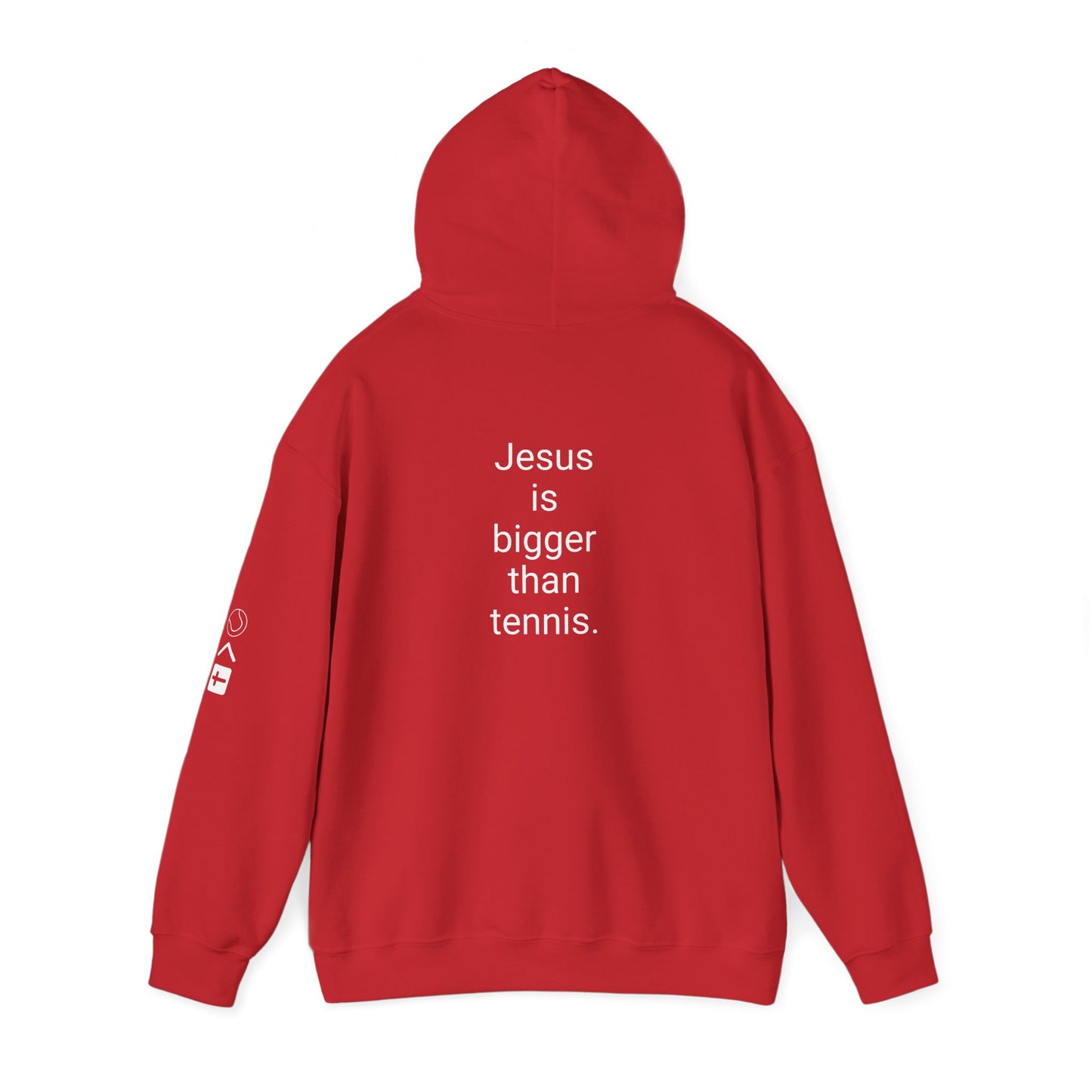 Jesus is bigger than tennis Unisex Heavy Blend™ Hooded Sweatshirt