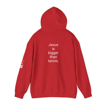 Jesus is bigger than tennis Unisex Heavy Blend™ Hooded Sweatshirt