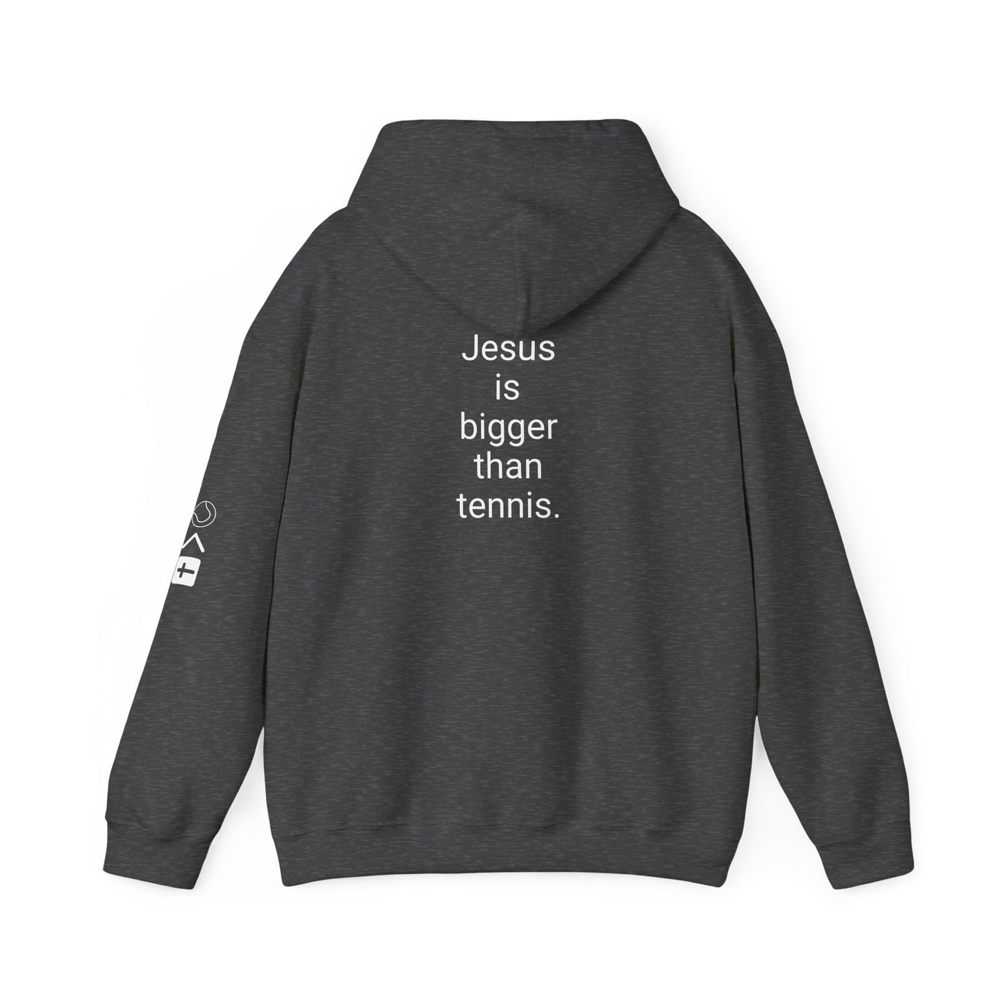 Jesus is bigger than tennis Unisex Heavy Blend™ Hooded Sweatshirt