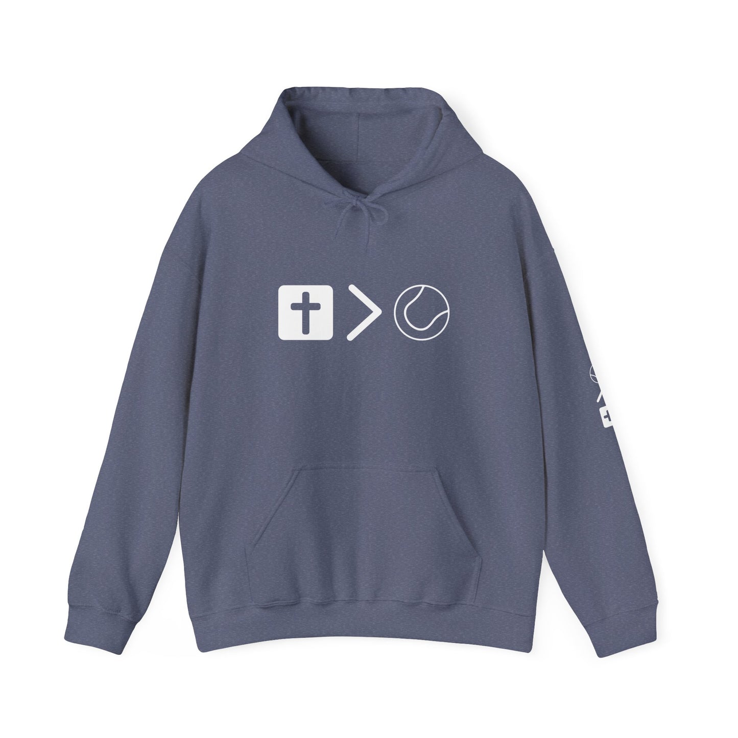 Jesus is bigger than tennis Unisex Heavy Blend™ Hooded Sweatshirt