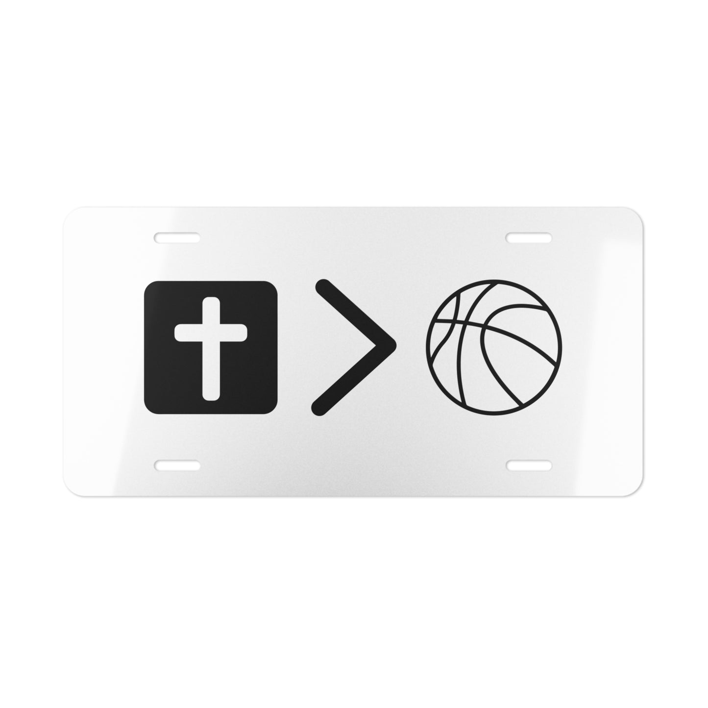 Jesus is bigger than basketball vehicle Plate