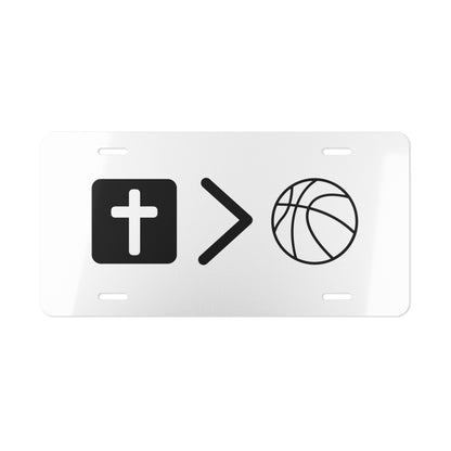 Jesus is bigger than basketball vehicle Plate