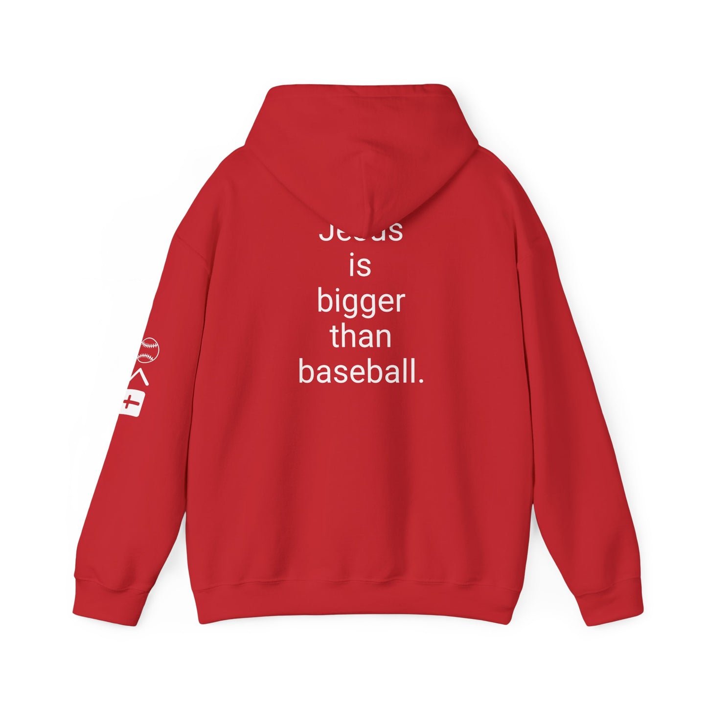 Jesus is bigger than baseball Unisex Heavy Blend™ Hooded Sweatshirt