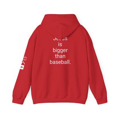 Jesus is bigger than baseball Unisex Heavy Blend™ Hooded Sweatshirt
