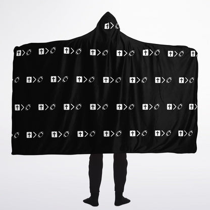 Jesus is bigger than football Hooded Blanket Micro Fleece