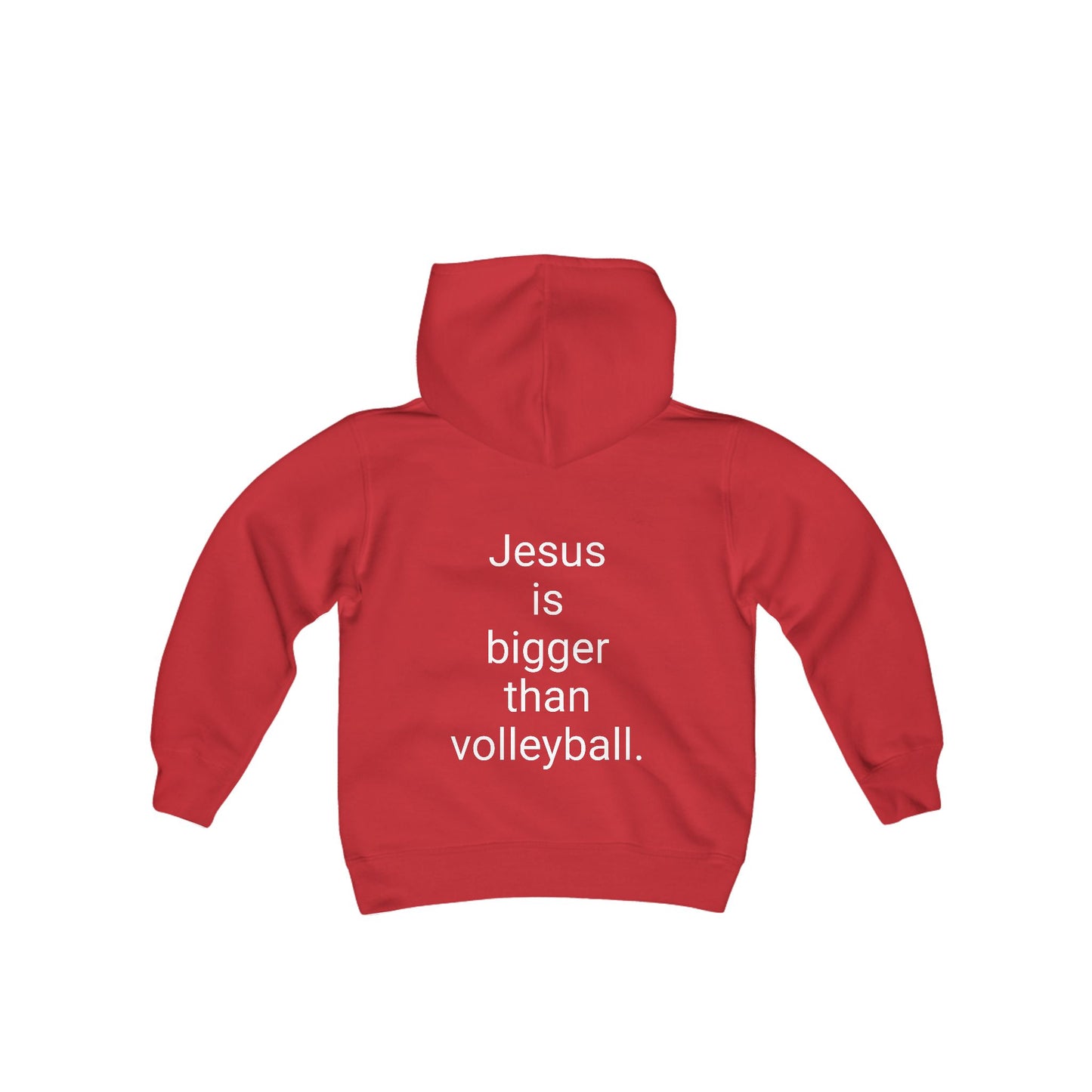 Jesus is bigger than volleyball Youth Heavy Blend Hooded Sweatshirt