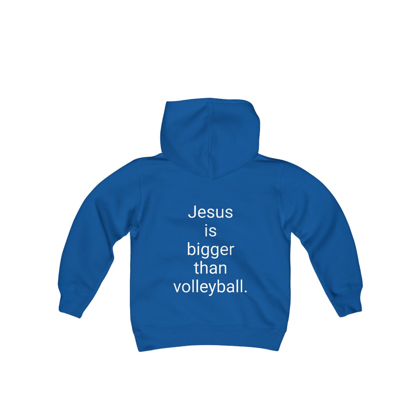 Jesus is bigger than volleyball Youth Heavy Blend Hooded Sweatshirt