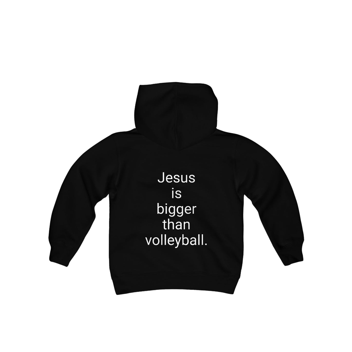 Jesus is bigger than volleyball Youth Heavy Blend Hooded Sweatshirt