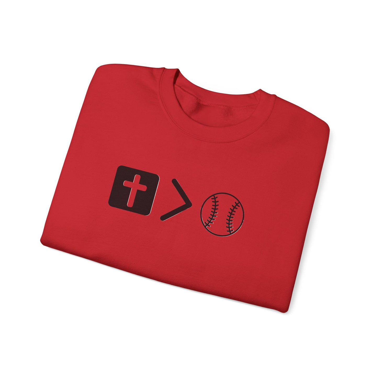 Jesus is bigger than softball Unisex Heavy Blend™ Crewneck Sweatshirt
