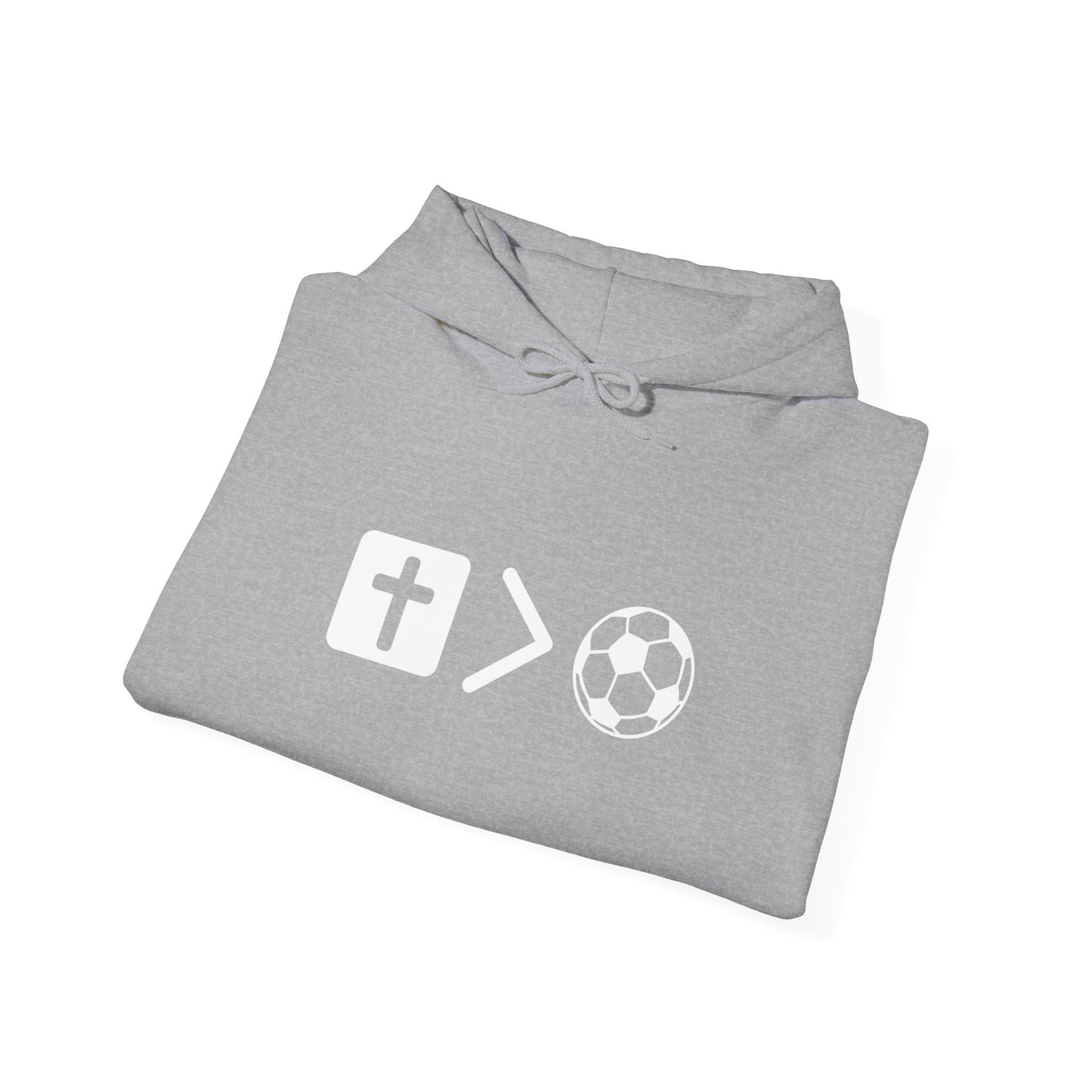 Jesus is bigger than soccer Unisex Heavy Blend™ Hooded Sweatshirt