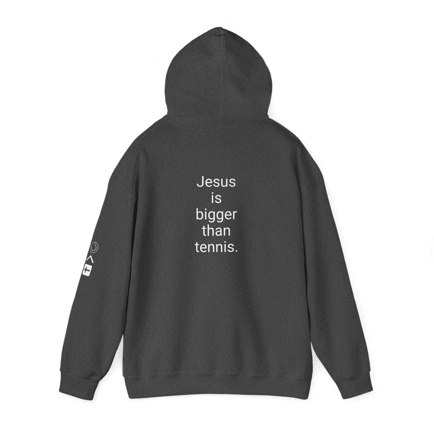 Jesus is bigger than tennis Unisex Heavy Blend™ Hooded Sweatshirt