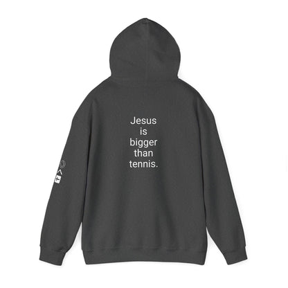 Jesus is bigger than tennis Unisex Heavy Blend™ Hooded Sweatshirt