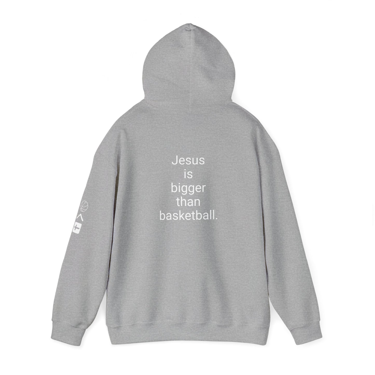 Jesus is bigger than basketball Unisex Heavy Blend™ Hooded Sweatshirt