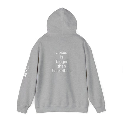 Jesus is bigger than basketball Unisex Heavy Blend™ Hooded Sweatshirt