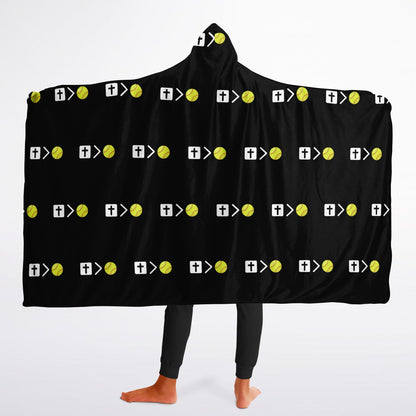 Jesus is bigger than softball Youth Hooded Blanket Micro Fleece