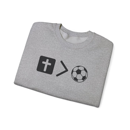 Jesus is bigger than soccer Unisex Heavy Blend™ Crewneck Sweatshirt