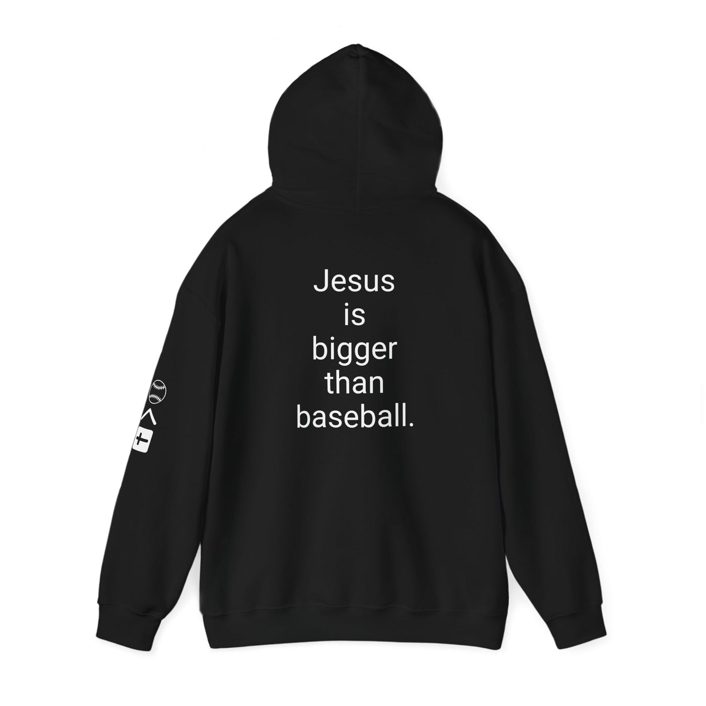 Jesus is bigger than baseball Unisex Heavy Blend™ Hooded Sweatshirt