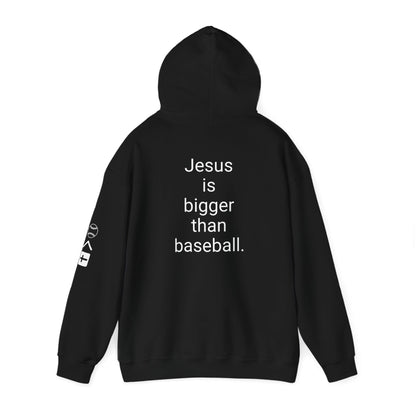 Jesus is bigger than baseball Unisex Heavy Blend™ Hooded Sweatshirt