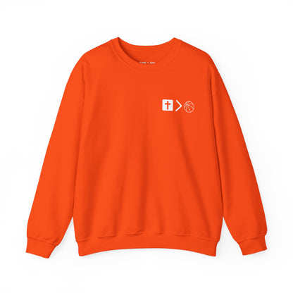 Jesus is bigger than Basketball Unisex Heavy Blend™ Crewneck Sweatshirt
