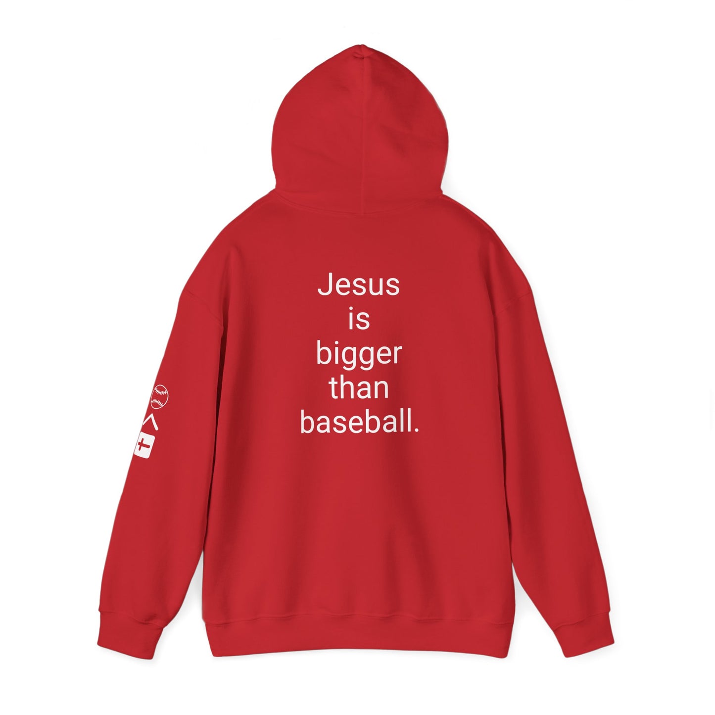 Jesus is bigger than baseball Unisex Heavy Blend™ Hooded Sweatshirt