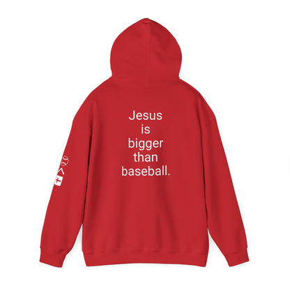 Jesus is bigger than baseball Unisex Heavy Blend™ Hooded Sweatshirt