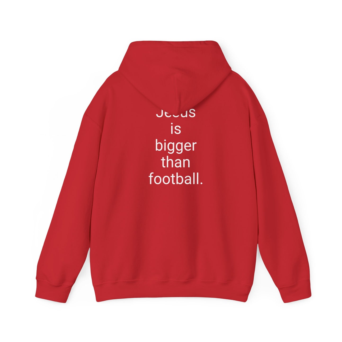 Jesus is bigger than football Unisex Heavy Blend™ Hooded Sweatshirt