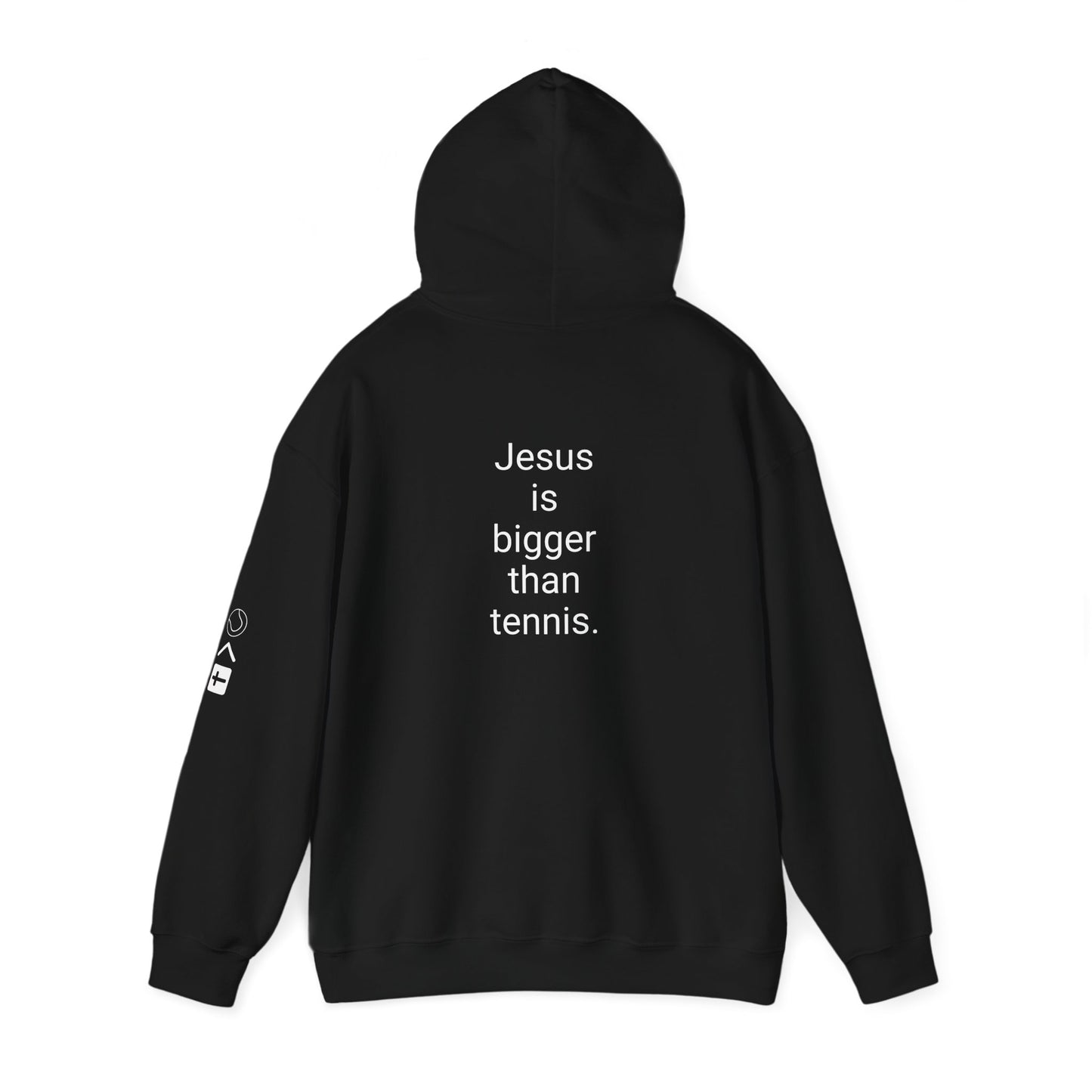Jesus is bigger than tennis Unisex Heavy Blend™ Hooded Sweatshirt