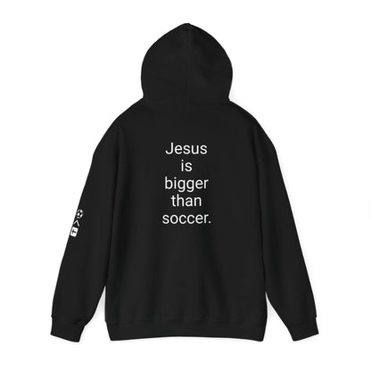 Jesus is bigger than soccer Unisex Heavy Blend™ Hooded Sweatshirt