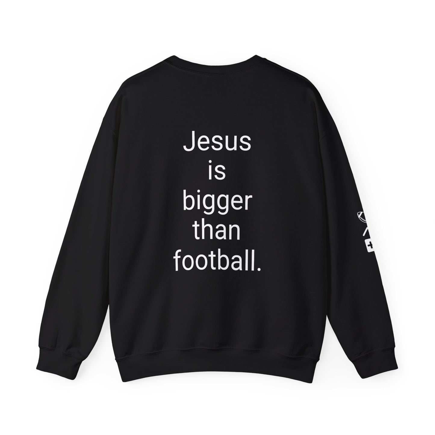 Jesus is bigger than football Unisex Heavy Blend™ Crewneck Sweatshirt