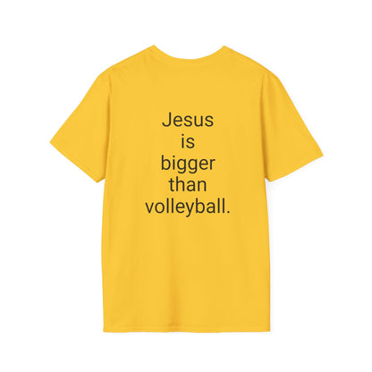 Jesus is bigger than volleyball Unisex Softstyle T-Shirt
