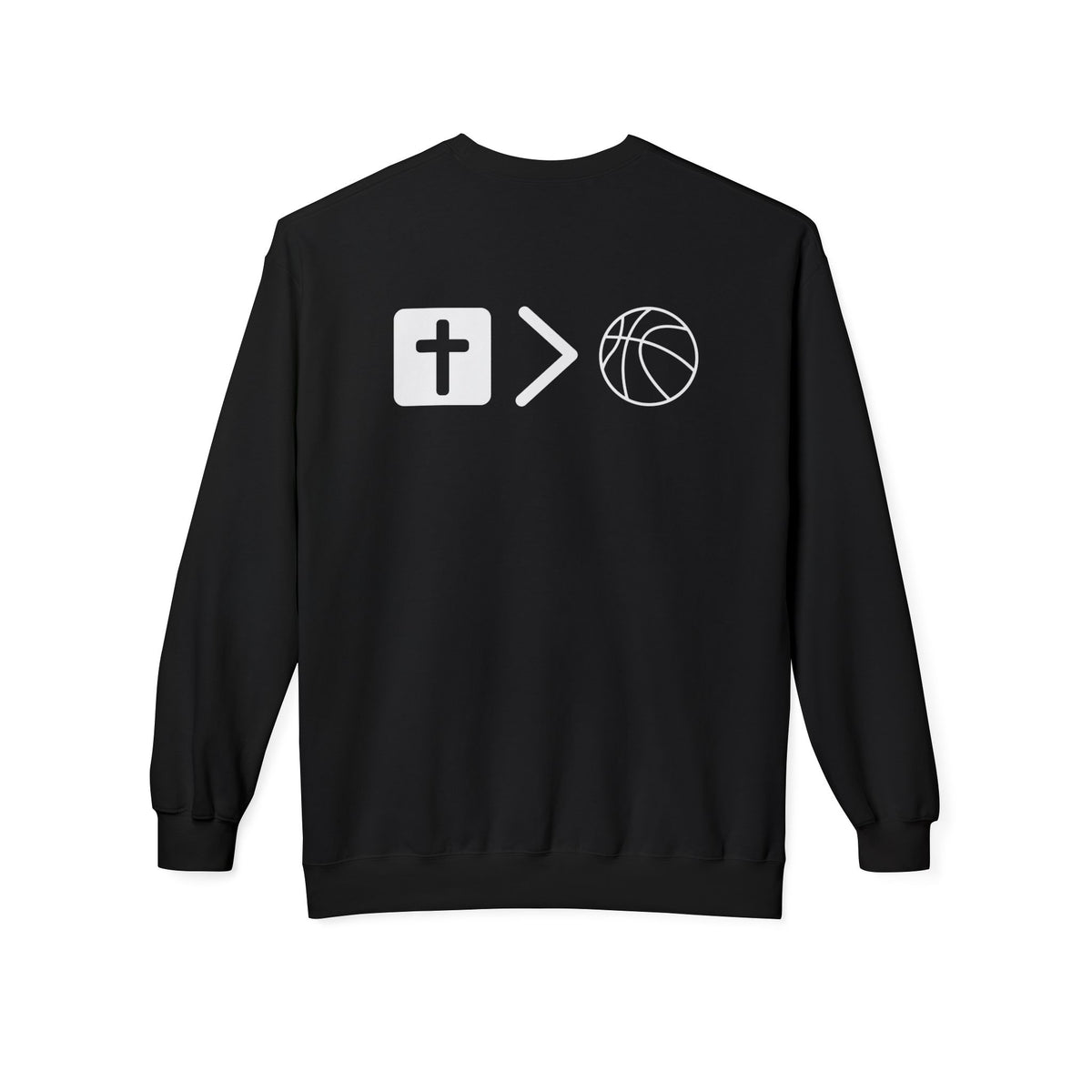 Light Weight Jesus is bigger than basketball Crew Neck